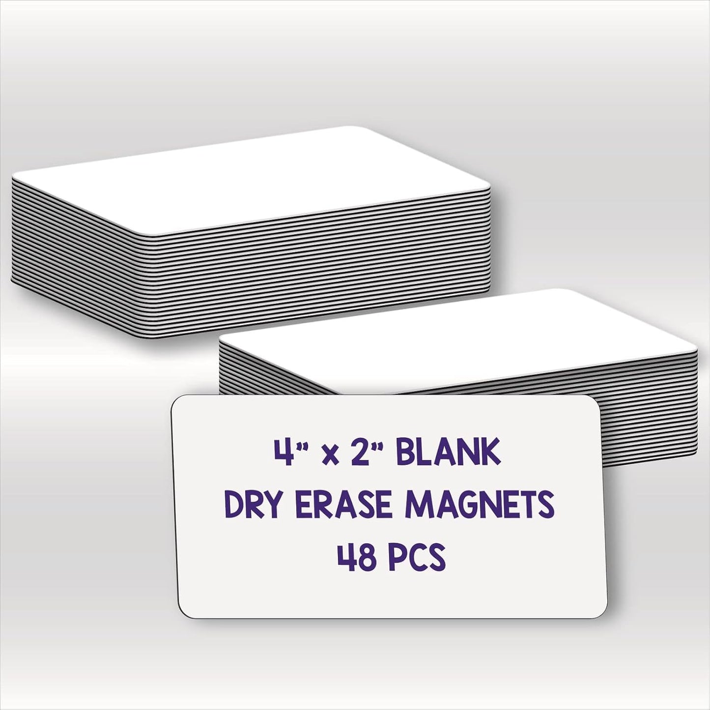 IMAGAME Dry Erase Magnets, Blank Magnetic Dry Erase Labels, 36-Pack, Erasable Magnets for Whiteboard, Multipurpose White Magnetic Labels to Write On for Classroom, Home, Education, Office, 3" x 5"