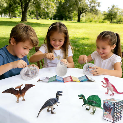 Dino Dig Kit with Jumbo Egg,16PCS Hatching Dinosaur Eggs Excavation Set Archeology Toys Fossil Digging Kits for Boys Girls,Dinosaur Party Decorations Easter Gifts for Kids Ages 6-12