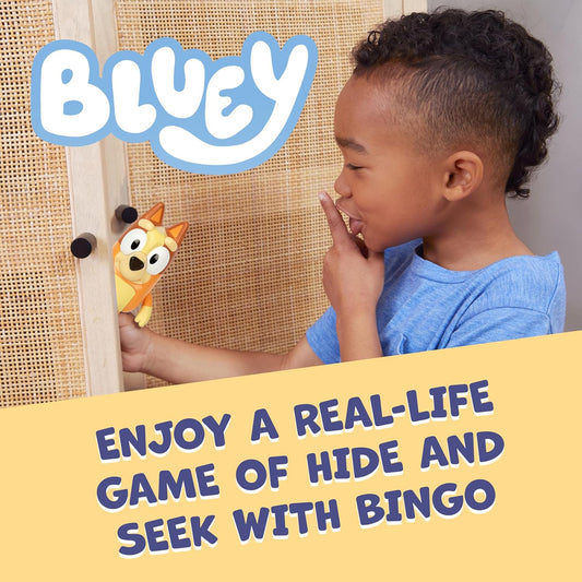 Bluey Game Hide and Seek Figure, Articulated, Musical Kids Figurines with Dance Mode, Interactive Play Toddler Figurine Toys for Ages 3+