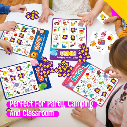 Sight Word Bingo Game, 144 Sight Words Learn to Read Level 1 & Level 2 Bingo Board Game Dolch's & Fry's Words Lists for Kindergarten and Preschool, Grade 1st, 2nd, Kids 4-8 (Up to 25 Players)