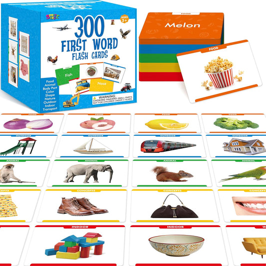 140 Noun Picture-Word Cards, Picture Flashcards Language Builder Visual Aid Speech Development Tool for Autism, ESL Teaching Material Non-Verbal Vocabulary Builder for Children, Kids, Adults (Level 2)
