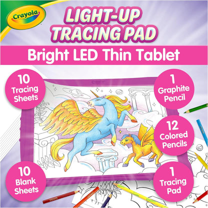 Crayola Light Up Tracing Pad - Blue, Drawing & Tracing Projector for Kids, Sketching Light Box Table, Toys for Kids, Gift for Girls & Boys, Ages 6+