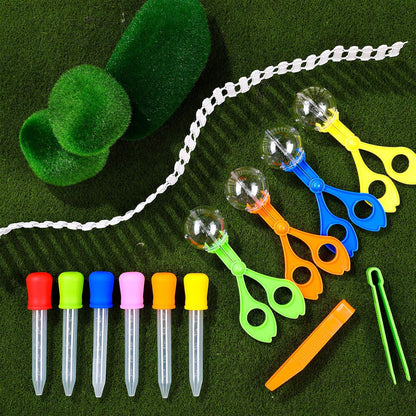 18 Pieces Fine Motor Skill Toys Include Handy Scoops Jumbo Tweezers Rubber Tipped Dropper Bug Insects Catcher Sensory Learning Tool Backyard Outdoor Explorer Kit Skill Development