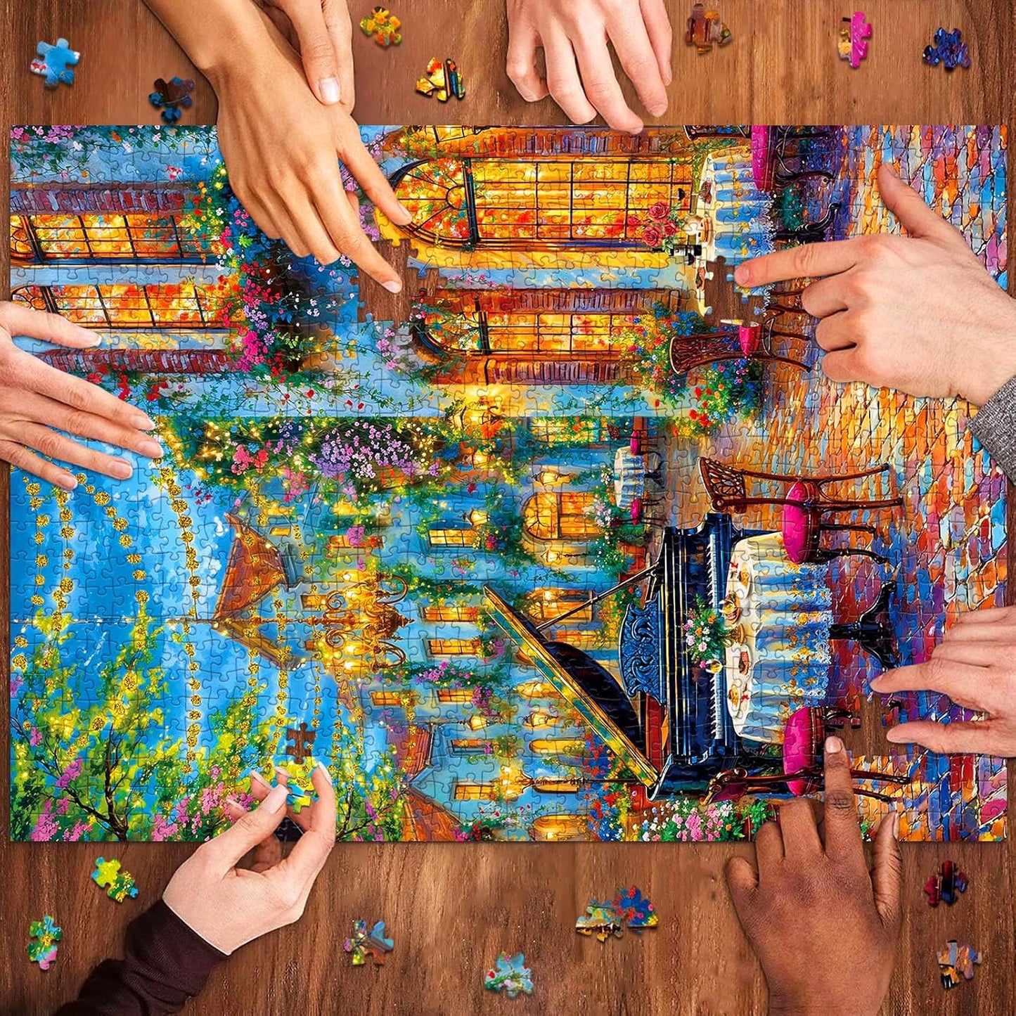 Puzzles for Adults 1000 Pieces,Seaview Campground Jigsaw Puzzle with 1:1 HD Poster, Perfect Interlocking No Dust, Stress Relief Ideal Gift for Family Games