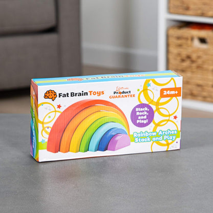 Fat Brain Toys FBT Rainbow Stacker - Rainbow Arches Stack and Play Baby Toys & Gifts for Ages 2 to 3