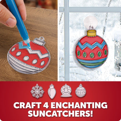 Blue Marble Santa's Christmas Craft Kit for Kids - 15 Magical Christmas Crafts for Kids, Make Suncatchers, Paint Holiday Rocks, Make Magnetic Tile Art & More for Christmas Gifts, Craft Kits