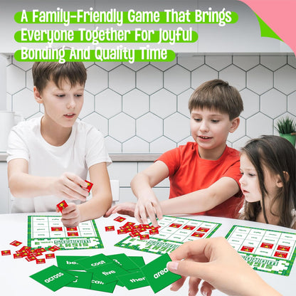 Sight Word Bingo Game, 144 Sight Words Learn to Read Level 1 & Level 2 Bingo Board Game Dolch's & Fry's Words Lists for Kindergarten and Preschool, Grade 1st, 2nd, Kids 4-8 (Up to 25 Players)