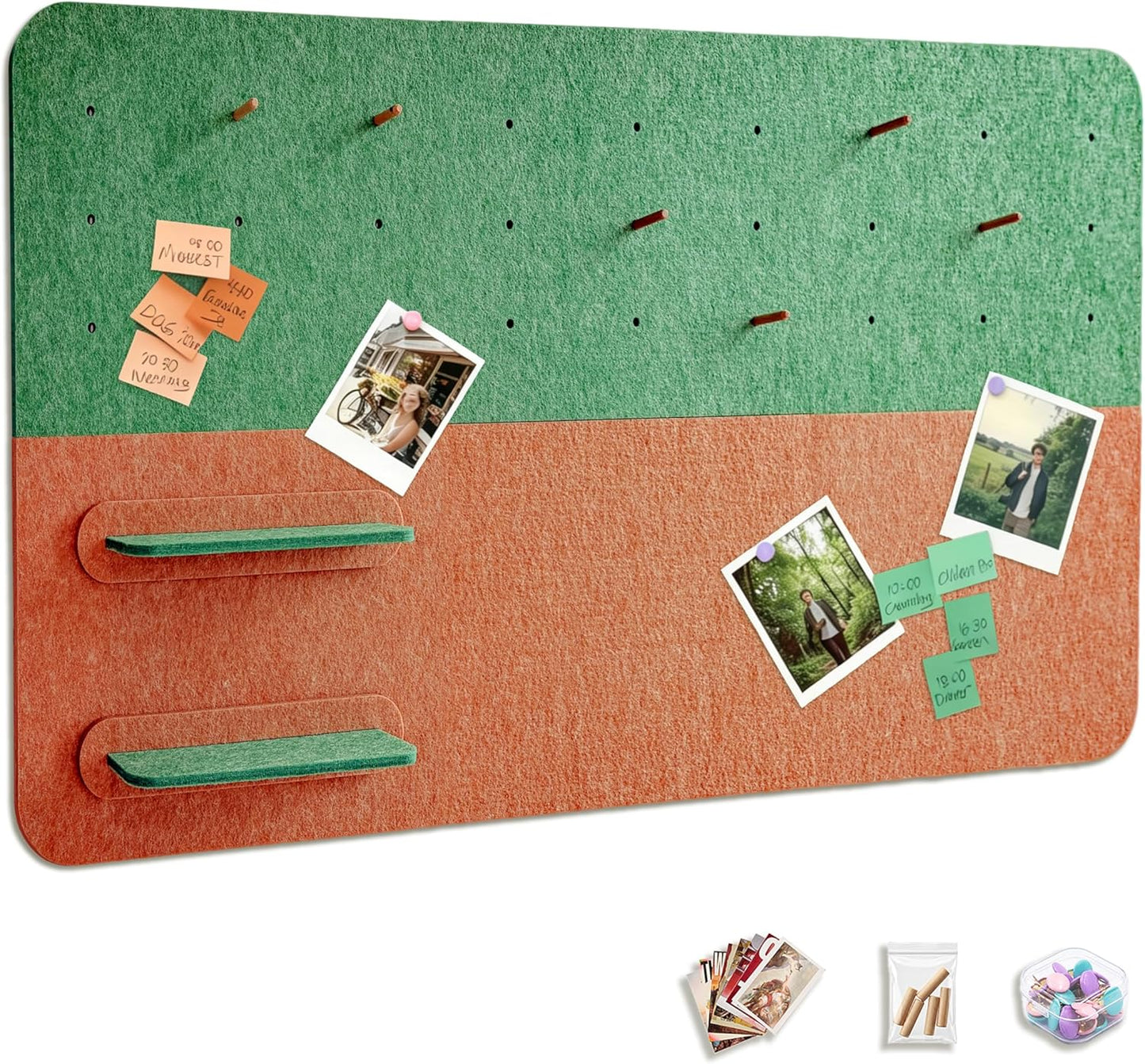 6 Pack Felt Bulletin Board Set, 11.8"x15.7" Wall-Mounted Pin Board, Cork Board Alternative with 2 Mini Insert Panels, Vision Board for Photo Display, Kids Wall Decor for Nursery, Classroom