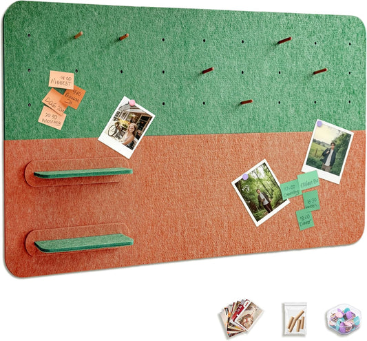 6 Pack Felt Bulletin Board Set, 11.8"x15.7" Wall-Mounted Pin Board, Cork Board Alternative with 2 Mini Insert Panels, Vision Board for Photo Display, Kids Wall Decor for Nursery, Classroom