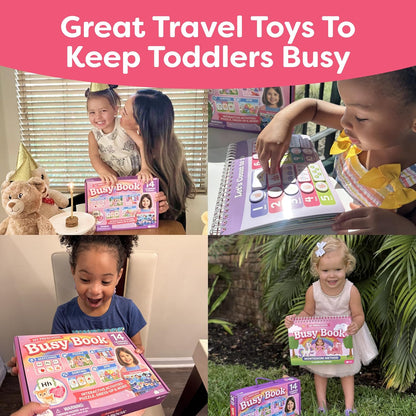 Montessori Preschool Busy Book for Toddlers Ages 3 and Up - Preassembled - Preschool Learning Activities Montessori Educational Toys - Gifts for 3 Year Old Boys, Toddler Learning Toys Activities