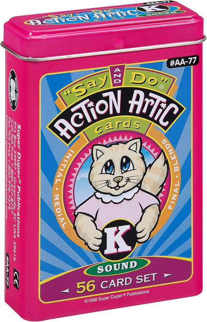 Super Duper Publications | Say and Do® Action Articulation K Sounds Fun Deck | Vocabulary and Language Development Flash Cards | Educational Learning Materials for Children