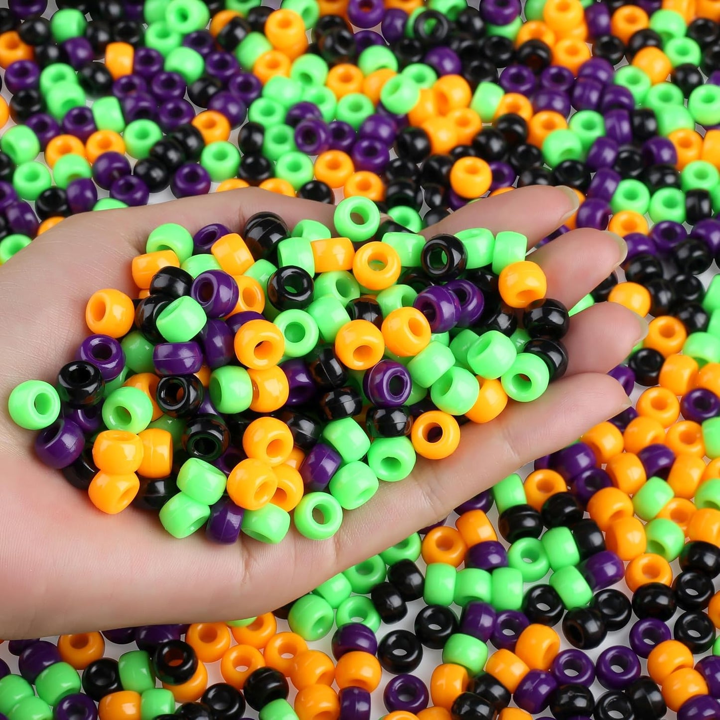 Red Pony Beads 1000Pcs 9mm Pony Beads Bulk Red Perler Beads for Friendship Bracelets Kandi Beads Hair Beads for Braids Beads for Crafts