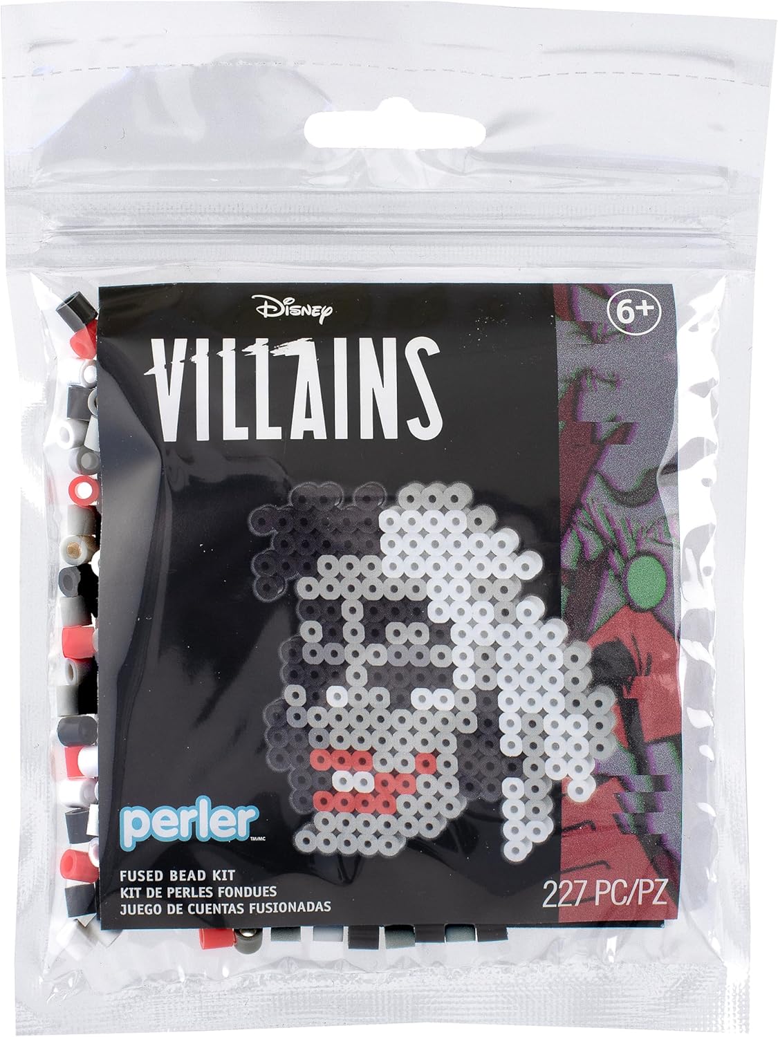 Perler Disney Villain Kid's Craft Bucket, Pattern Sizes Vary, Multicolor 8505