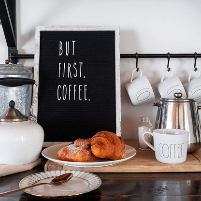 Skinny Felt Board Letters Only Set NO BOARD INCLUDED, Rae Inspired Font Farmhouse Decor Accessory, 2 Inch White Plastic Letters Numbers Symbols For Changeable Felt Letter Board Message Bulletin