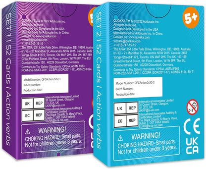 QUOKKA 104 Noun Flash Cards Set – Kids and Adults Vocabulary Builder for ABA Therapy, Early Childhood Education, and ESL Teaching – Picture Cards for Speech Therapy and Vocabulary Building Activities