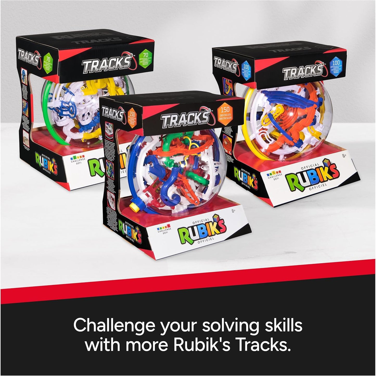 Rubik’s Cube, Rubik’s Tracks Star Wars, Mandalorian-Themed 3D Gravity Maze & 3D Puzzle Game with 80 Obstacles, Grogu Miniature Inside, Problem-Solving Challenging Brain Teaser Fidget Toy, Ages 8 & Up