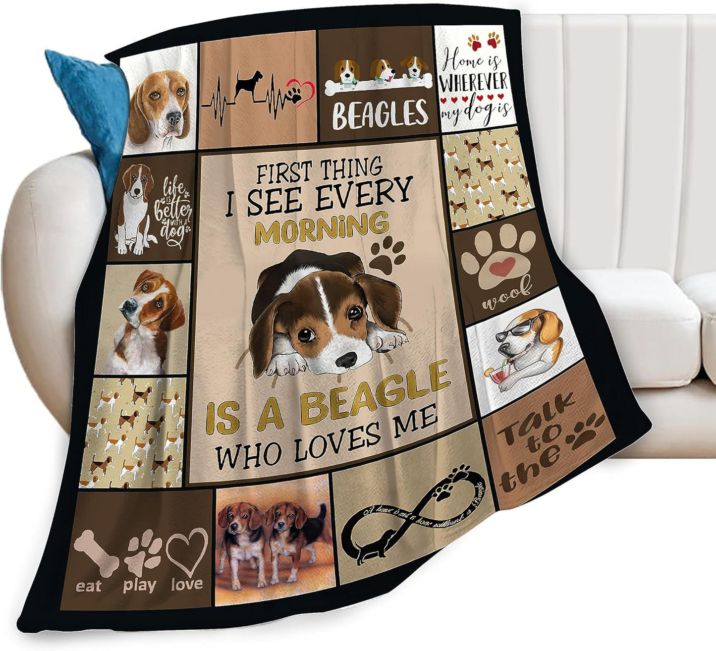 Bear Print Blanket Cute Baby Bear Fleece Throw Blanket Fuzzy Plush Super Soft Cozy Warm Decor Blanket Toddler Nursery Gifts for Boys Girls Kids Adult Men Women 40"x50"