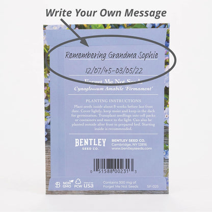 Grateful Memories Dove with Bird and Butterfly Mix Seed Favor Packets - Gardening Gifts - Wild Flower Seeds for Planting - Garden or Indoor Plant Flowers - Growing Plants in Memory
