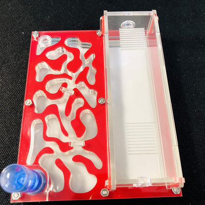 ANT 150mmx110mm Test Tube Moisture Big Space Nest Farm Acrylic, Insect Villa House Ecological Workshop (Pink)