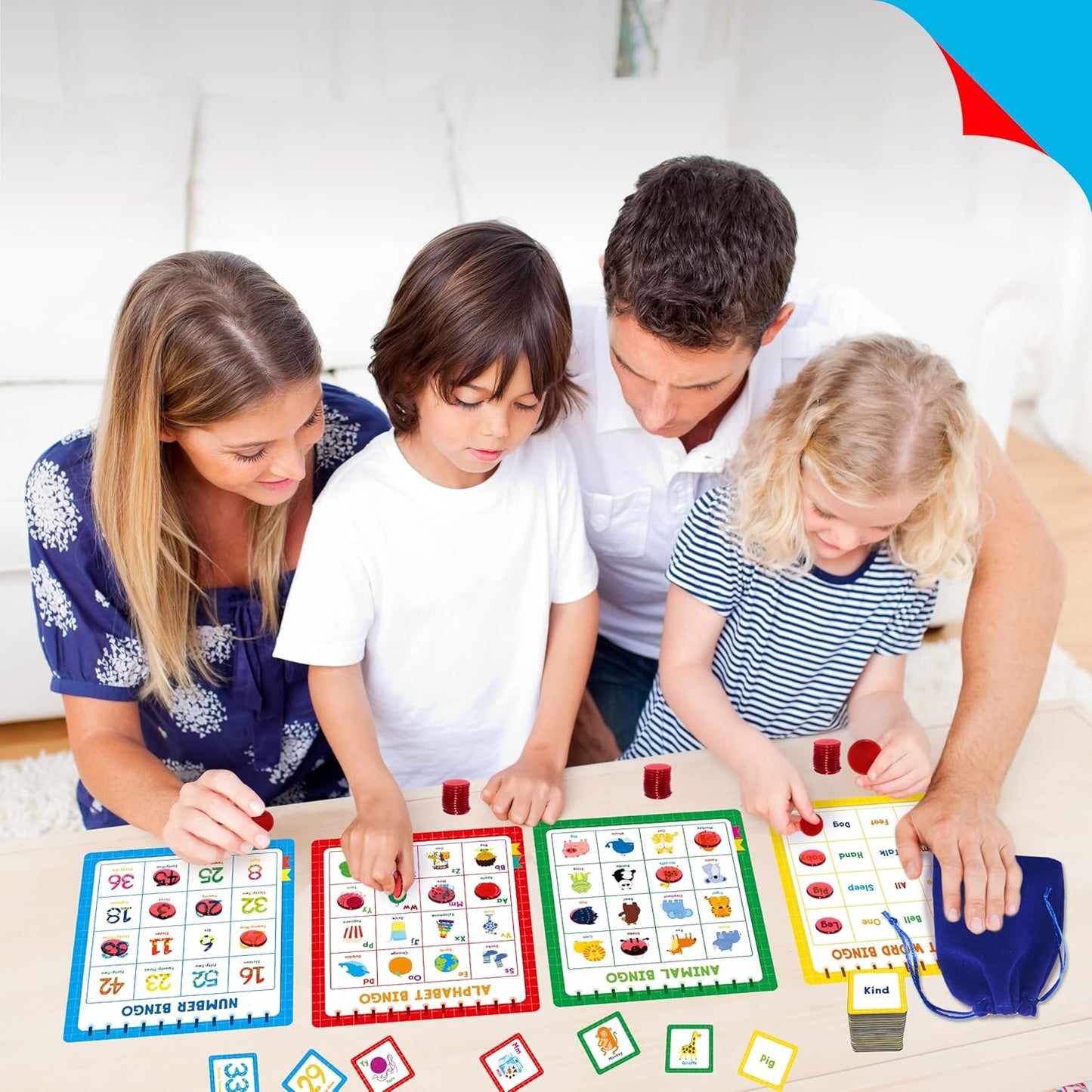 SpriteGru Multiplication & Division Bingo Game, 480 Math Problems, 2 Educational Math Board Game for Kindergarten and Preschool Kids 4-8, Perfect for Classroom & At Home (Up to 25 Players)