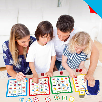SpriteGru Multiplication & Division Bingo Game, 480 Math Problems, 2 Educational Math Board Game for Kindergarten and Preschool Kids 4-8, Perfect for Classroom & At Home (Up to 25 Players)
