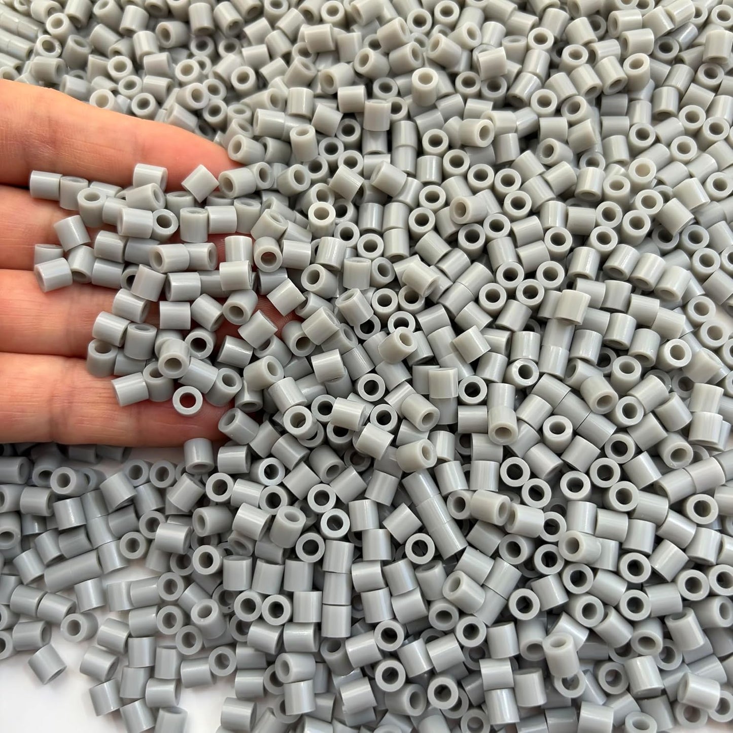 OEEKOI 5500Pcs Fuse Beads - 5mm Bulk Melting Beads for Crafts, Ideal for Christmas Birthday Gifts,Clear