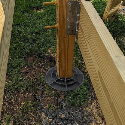 USA Made Pier Pads 10" Deck Blocks (1-Pack) – Heavy-Duty Footings for Stable Post & Beam Support – No Digging Required – 100% Recycled Plastic – Eco-Friendly Design