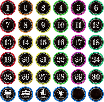 SICOHOME Number Spot Markers Stickers - 36Pcs Line up Spots for Classroom Floor Number Stickers for Classroom Line up Dots Numbers Floor Numbers Back to School Kindergarten Preschool Supplies