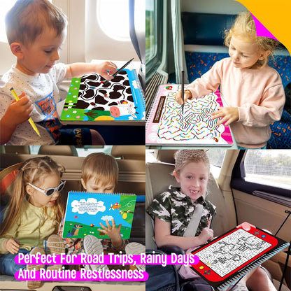SpriteGru Dry Erase Mazes Game Pad, 30 Mazes Reusable & Erasable Book, Fun Brain Challenge Games Interesting Educational Toy and Learning Tool for Road Trip Airplane Travel