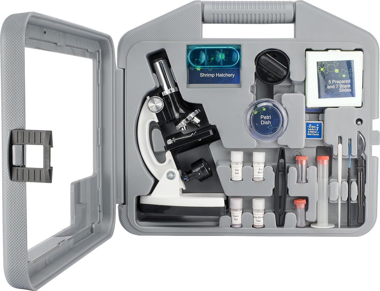 Barska AY12938 300x, 600x, 1200x Monocular Compound Microscope Explorer Kit for Students and Kids