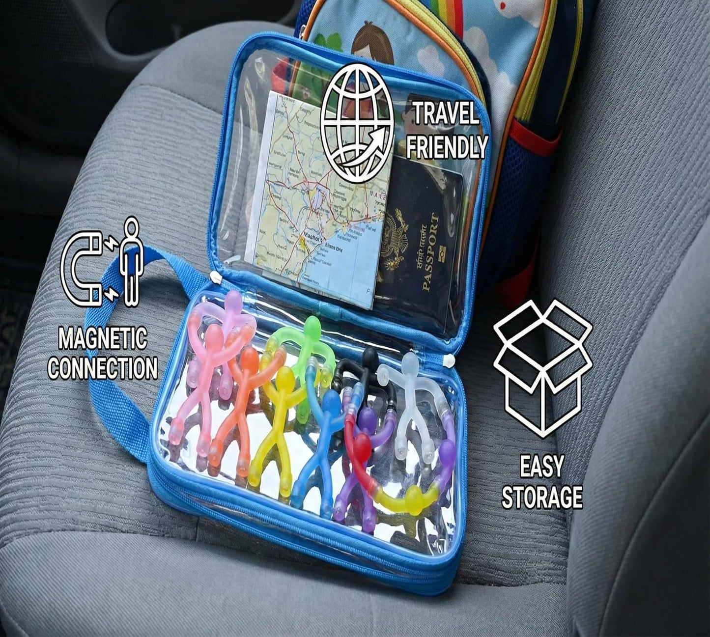MAGMEN Magnetic Fidget Toys 10PC Opaque Set, STEM Magnetic Building Figures for Kids, Sensory Toys for ADHD Autism, Stocking Stuffers, Travel Toys, Desk Toys for Adults, Easter Basket Stuffers