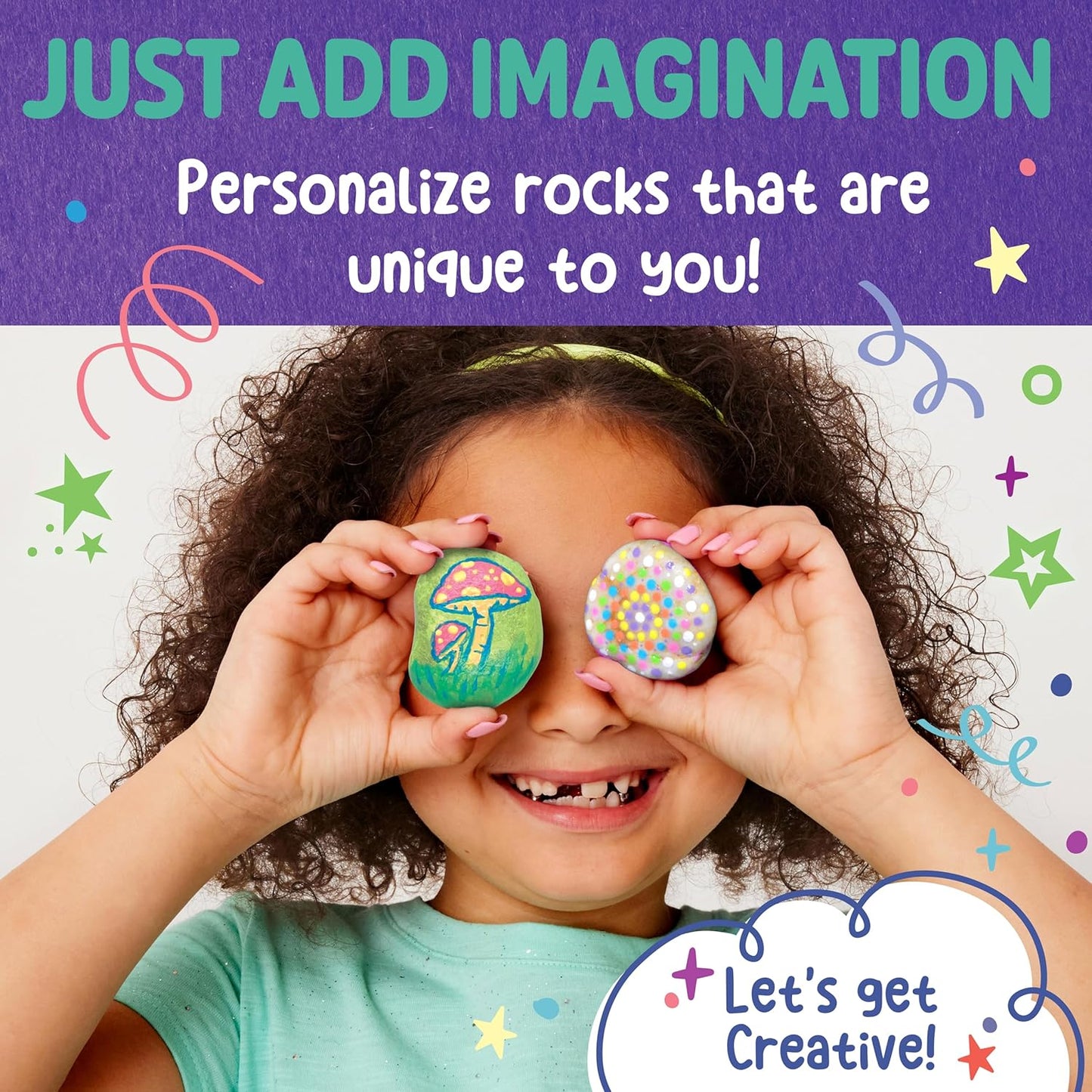 Creativity for Kids Rock Painting Kit - Glow in the Dark Rock Kit: Crafts for Kids, Painting Rocks Arts and Crafts, Kids Gift (Ages 6+)