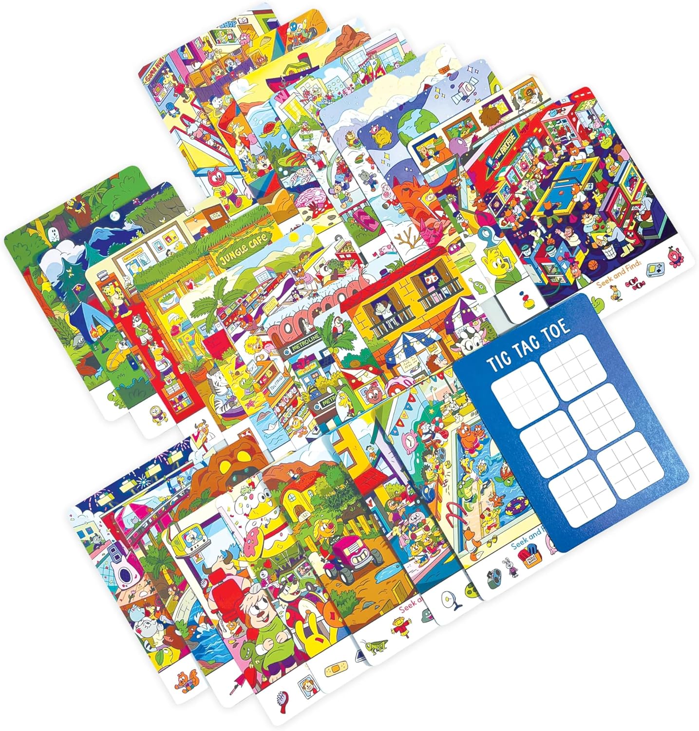 OOLY Connect the Dots Activity Cards for Kids - 24 Connect the Dots Cards with Bonus Tic Tac Toe, Screen-Free Travel Activity, Ages 4+