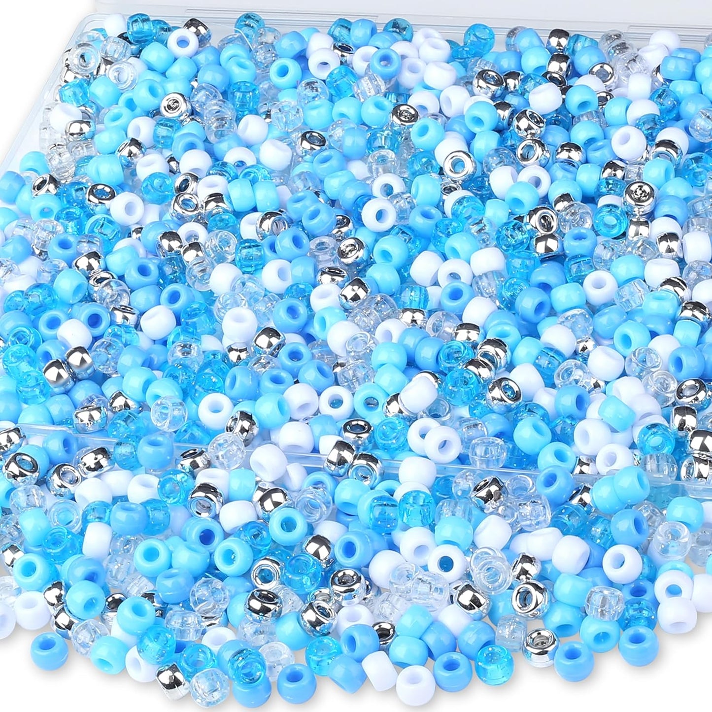 Red Pony Beads 1000Pcs 9mm Pony Beads Bulk Red Perler Beads for Friendship Bracelets Kandi Beads Hair Beads for Braids Beads for Crafts