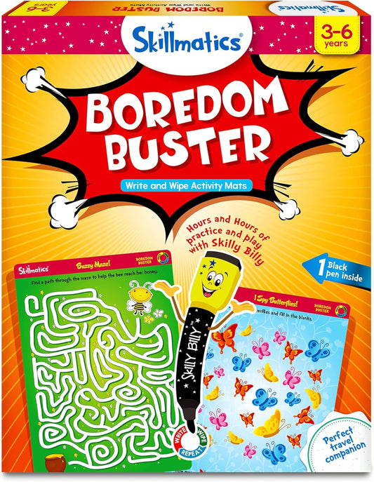 Skillmatics Educational Game - Dots & Mazes, Reusable Activity Mats with Dry Erase Marker, Gifts, Travel Toy, Ages 3 to 6