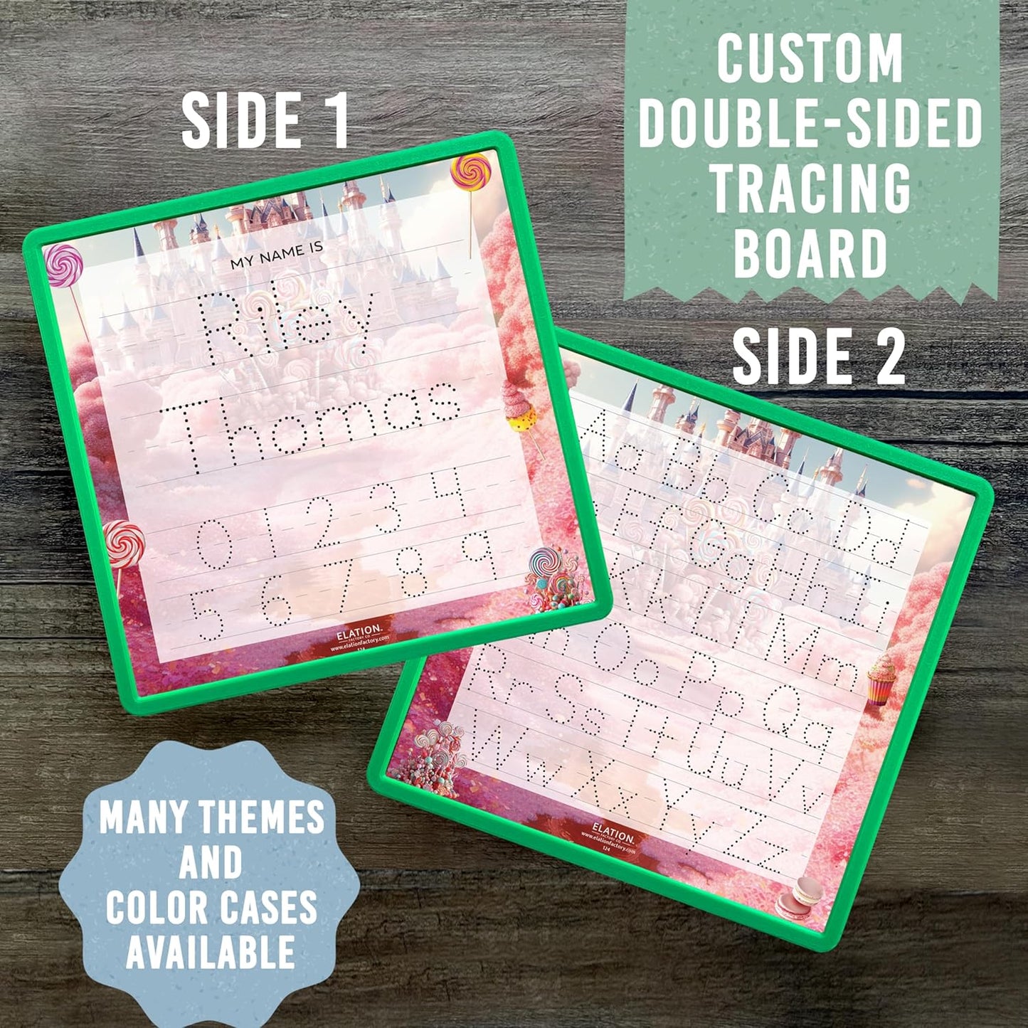 Kid's Name Tracing Board | Dry Erase Letter Tracing | Reusable Name Board | Alphabet Letters | Personalized | Candy Theme