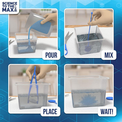 Crystal Growing Kit for Kids - STEM Science Kit for Kids Boys and Girls & Adults - 3 Display Crystal Dome Displays - Educational Science