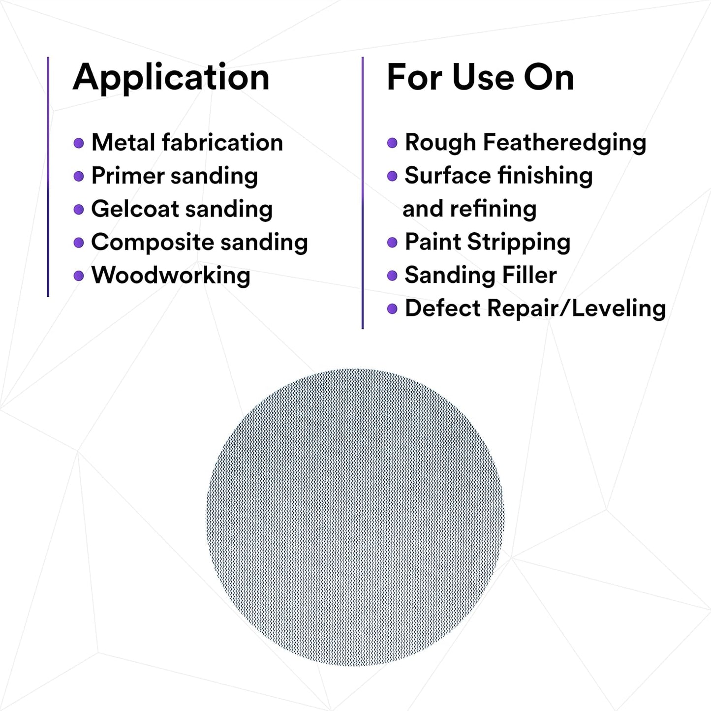 3M Xtract Net Disc 310W, 320+, 8 in, Die 800L, Pack of 50 Hook and Loop Sanding Discs, Virtually Dust-Free, Value Option for Metal, Wood, Composites, Stock Removal, and Fine Finishing