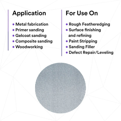 3M Xtract Net Disc 310W, 320+, 8 in, Die 800L, Pack of 50 Hook and Loop Sanding Discs, Virtually Dust-Free, Value Option for Metal, Wood, Composites, Stock Removal, and Fine Finishing