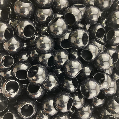 300 Acrylic Large Hole Beads for Crafts and for Hair 10mm x 12mm Acrylic Barrel Beads with 5.7mm Large Hole, Glossy Primary Assortment