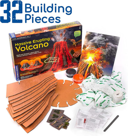 Thames & Kosmos Massive Erupting Volcano STEM Kit | DIY Giant Volcano Model, 1-Foot Tall | Includes Materials for Multiple Eruptions | Explore Volcanoes, Geology, Earth Science | Science Fair Project