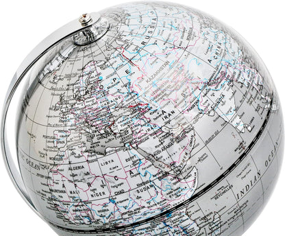Political Globe Dia 5.5-inch / 14cm- Educational/Geographic - Stainless Steel Arc and Base - School, Home, and Office