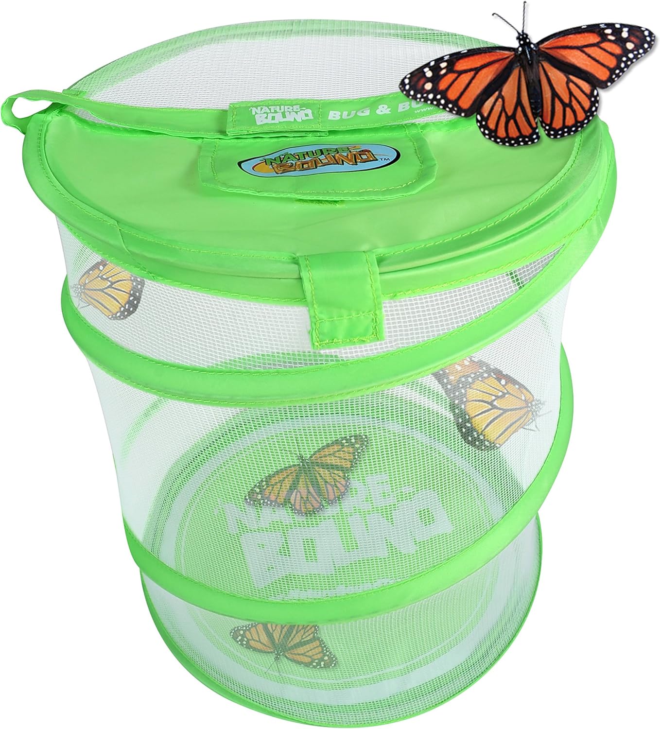 Nature Bound Butterfly Growing Kit - Live Caterpillar to Butterfly Project for Kids - Includes Voucher for Caterpillars, Green Pop-Up Enclosure, and STEM Learning Guide