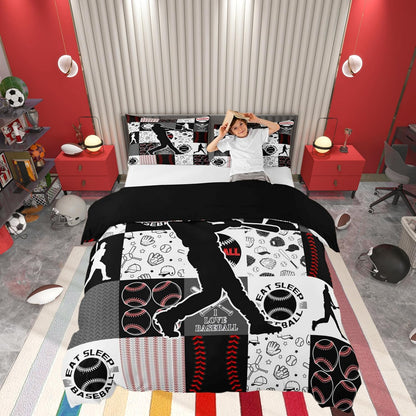 Drum Kit Duvet Cover,Kids Musical Instruments Bedding Set,Rock Music Comforter Cover for Boys Girls Room Decor,Neon Lighting Lightweight Bedspread Cover Twin Size with 1 Pillow Case(No Comforter)