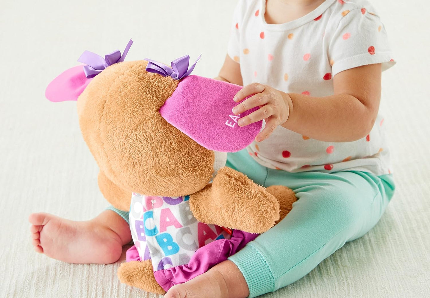Fisher-Price Baby & Toddler Toy Laugh & Learn Smart Stages Sis Musical Plush with Lights & Phrases for Infants Ages 6+ Months