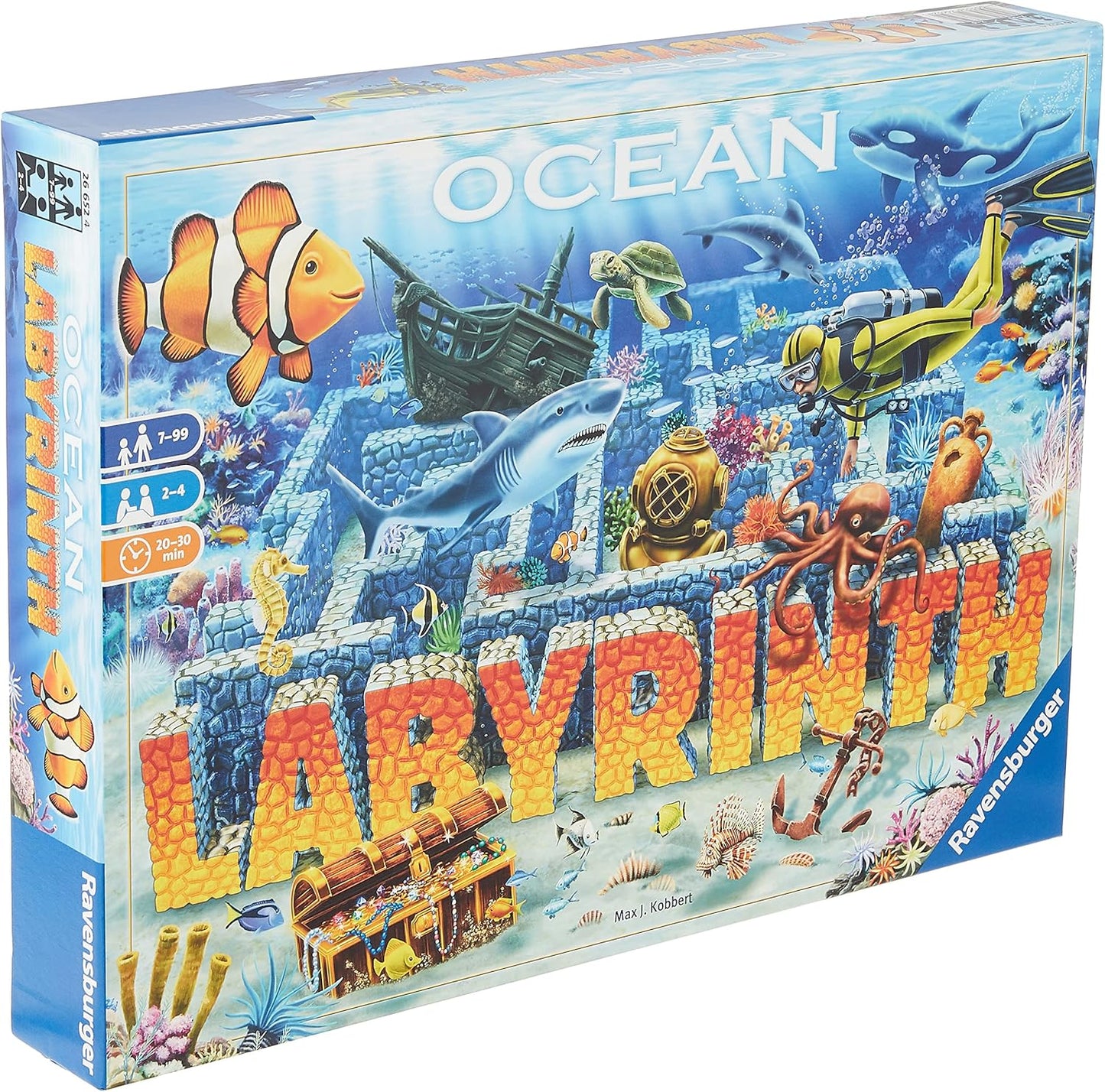 Ravensburger Ocean Labyrinth - Engaging Family Board Game for Kids & Adults - Quick Learning Curve - High Replayability - Perfect for Ages 7 and Up - Brilliant Mind Teaser