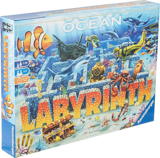 Ravensburger Ocean Labyrinth - Engaging Family Board Game for Kids & Adults - Quick Learning Curve - High Replayability - Perfect for Ages 7 and Up - Brilliant Mind Teaser