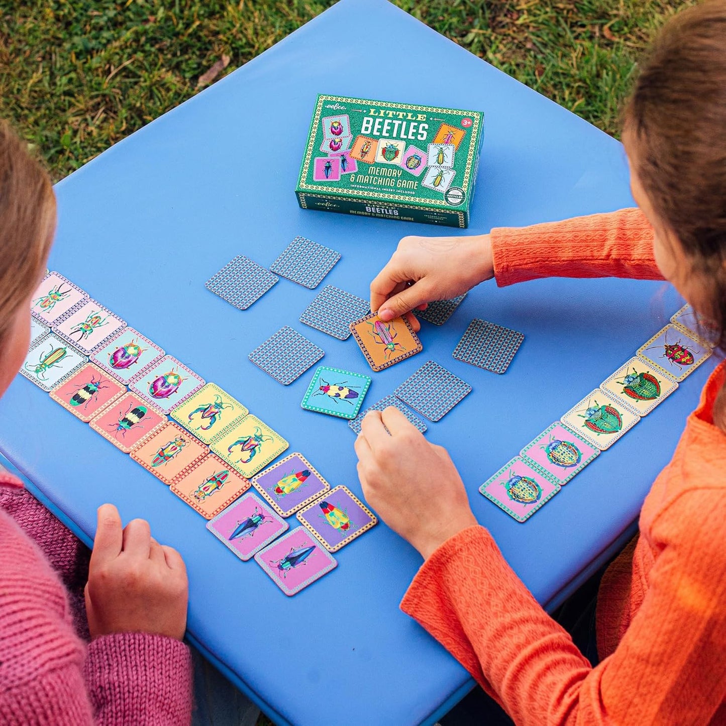eeBoo: Memory & Matching Game- Little Birds- 18 Illustrated Matching Pairs, Concentration Tile Game, Informational Insert, Kids Ages 4+, 1-4 Players