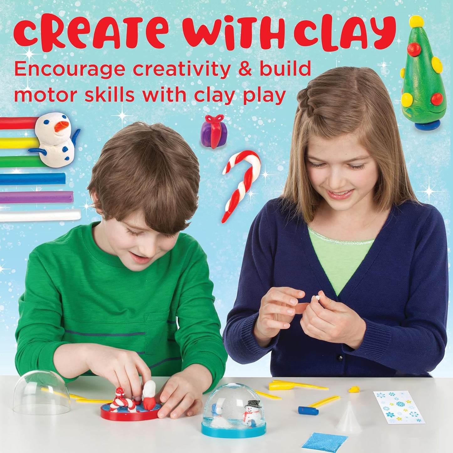 Creativity for Kids Make Your Own Holiday Snow Globes - Gifts and Crafts for Girls, Create 2 Snow Globes, Holiday Crafts for Children, Christmas Activities (Ages 6+)