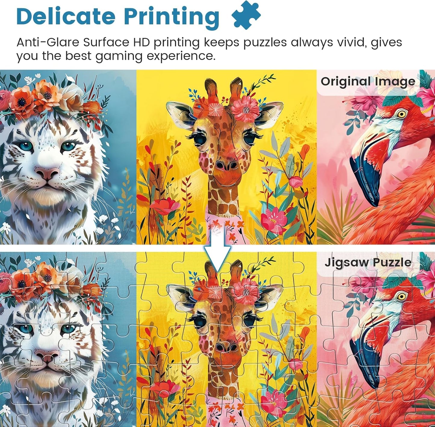 500 Piece Puzzles for Adults, Cat Family Dinner Large Piece Jigsaw Puzzle for Adults Seniors,Recycled Cardboard Puzzle 500 Piece,Family Activity Great Gift for Family Friends 20.5 * 15 in